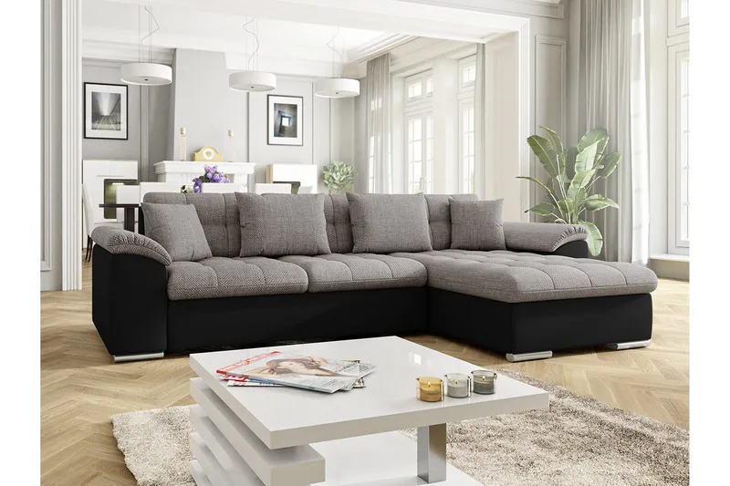 Camior Divanbäddsoffa 280x160x76 cm - Grå - Möbler - Soffa - Skinnsoffa