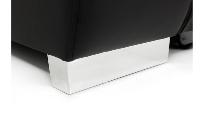 Cerys Bäddsoffa med Divan Vändbar - Svart - Möbler - Soffa - Skinnsoffa