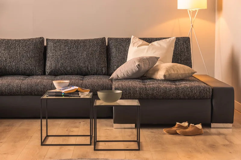 Cillo 2-sits Bäddsoffa - Svart/Grå - Möbler - Soffa - Skinnsoffa