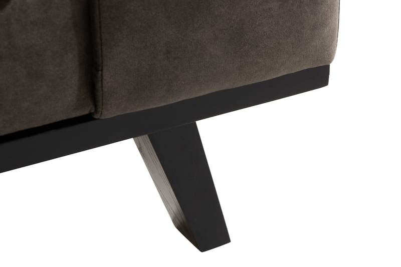 Copenhagen 4-sits Högervänd L-formad Divansoffa i Konstläder - Mörkgrå - Möbler - Soffa - Skinnsoffa