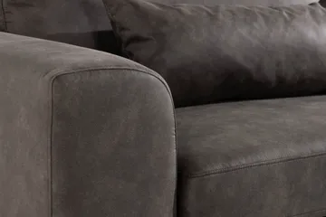 Copenhagen 4-sits Högervänd L-formad Schäslongsoffa i Konstläder - Mörkgrå - Möbler - Soffa - Skinnsoffa