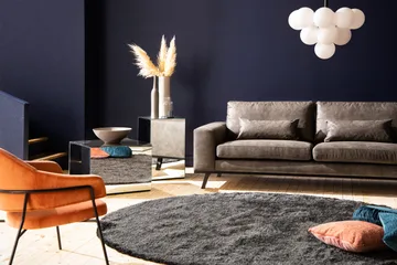 Copenhagen 4-sits Högervänd L-formad Schäslongsoffa i Konstläder - Mörkgrå - Möbler - Soffa - Skinnsoffa