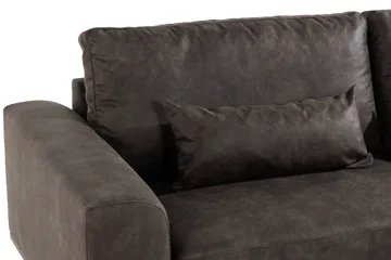 Copenhagen 4-sits Högervänd L-formad Schäslongsoffa i Konstläder - Mörkgrå - Möbler - Soffa - Skinnsoffa