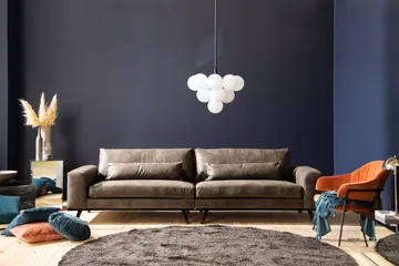 Copenhagen 4-sits Soffa i Konstläder - Mörkgrå - Möbler - Soffa - Skinnsoffa