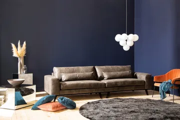 Copenhagen 4-sits Soffa i Konstläder - Mörkgrå - Möbler - Soffa - Skinnsoffa