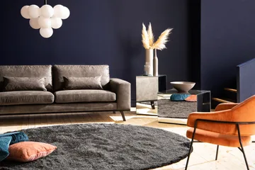 Copenhagen 4-sits Vänstervänd L-formad Schäslongsoffa i Konstläder - Mörkgrå - Möbler - Soffa - Skinnsoffa