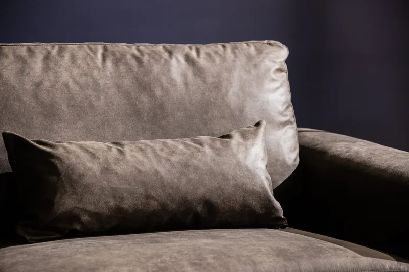 Copenhagen 4-sits Vänstervänd L-formad Schäslongsoffa i Konstläder - Mörkgrå - Möbler - Soffa - Skinnsoffa