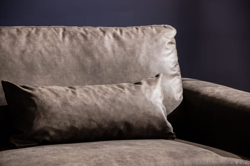 Copenhagen 4-sits Vänstervänd L-formad Schäslongsoffa i Konstläder - Mörkgrå - Möbler - Soffa - Skinnsoffa