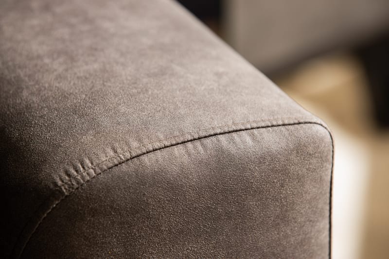 Copenhagen 4-sits Vänstervänd L-formad Schäslongsoffa i Konstläder - Mörkgrå - Möbler - Soffa - Skinnsoffa