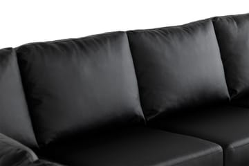 Crazy 7-sits Vändbar U-formad XX-Large Hörnsoffa med divan i Konstläder - Svart - Möbler - Soffa - Skinnsoffa