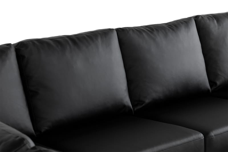 Crazy 7-sits Vändbar U-formad XX-Large Hörnsoffa med divan i Konstläder - Svart - Möbler - Soffa - Skinnsoffa