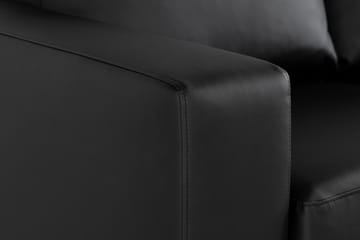 Crazy 7-sits Vändbar U-formad XX-Large Hörnsoffa med divan i Konstläder - Svart - Möbler - Soffa - Skinnsoffa