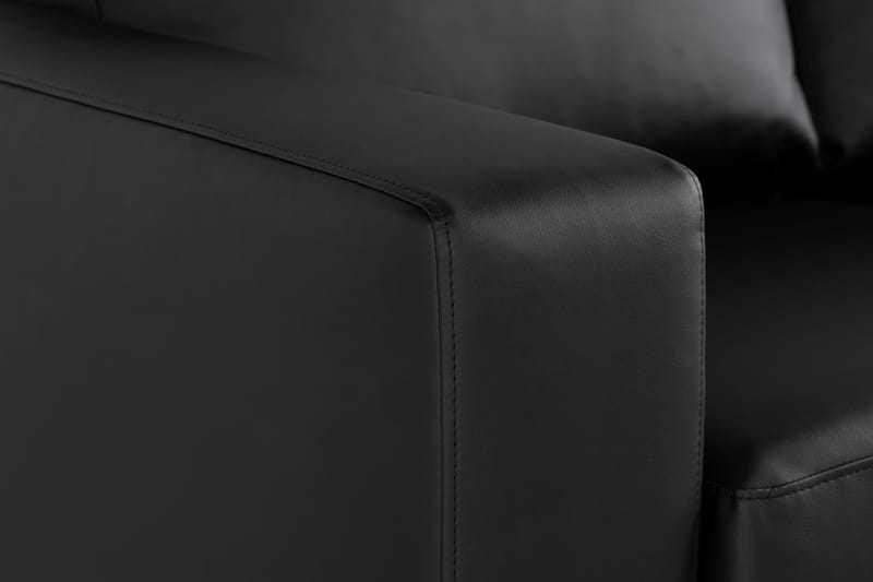 Crazy 7-sits Vändbar U-formad XX-Large Hörnsoffa med divan i Konstläder - Svart - Möbler - Soffa - Skinnsoffa