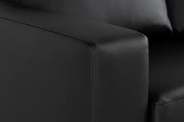 Crazy 7-sits Vändbar U-formad XX-Large Hörnsoffa med divan i Konstläder - Svart - Möbler - Soffa - Skinnsoffa