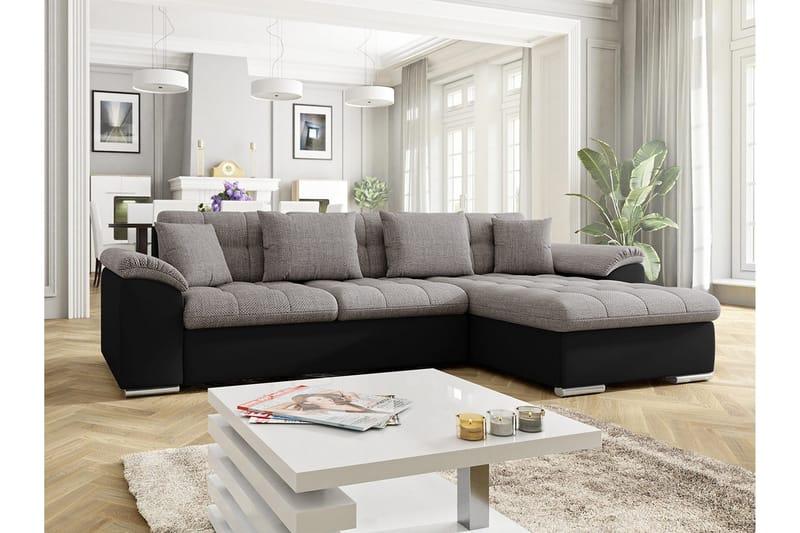 Divanbäddsoffa Chilor 280x160x76 cm - Grå - Möbler - Soffa - Skinnsoffa