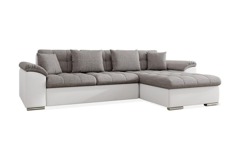 Divanbäddsoffa Chilor 280x160x76 cm - Grå - Skinnsoffa - Bäddsoffa divan