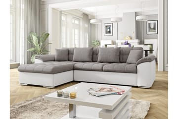 Divanbäddsoffa Chilor 280x160x76 cm - Grå/Vit - Möbler - Soffa - Skinnsoffa
