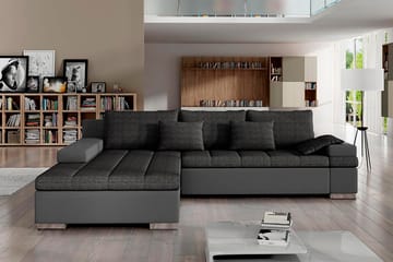 Divanbäddsoffa Consuelo 310x175x83 cm - Grå - Möbler - Soffa - Skinnsoffa