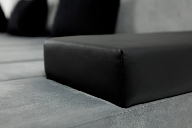 Divanbäddsoffa Consuelo 310x175x83 cm - Grå - Möbler - Soffa - Skinnsoffa