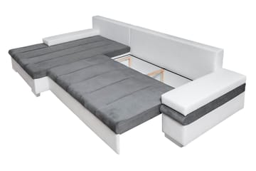 Divanbäddsoffa Consuelo 310x175x83 cm - Grå - Möbler - Soffa - Skinnsoffa