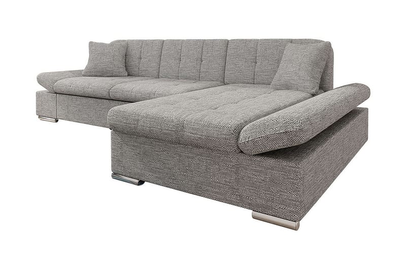 Divanbäddsoffa Malwi 278x162x76 cm - Grå - Skinnsoffa - Bäddsoffa divan