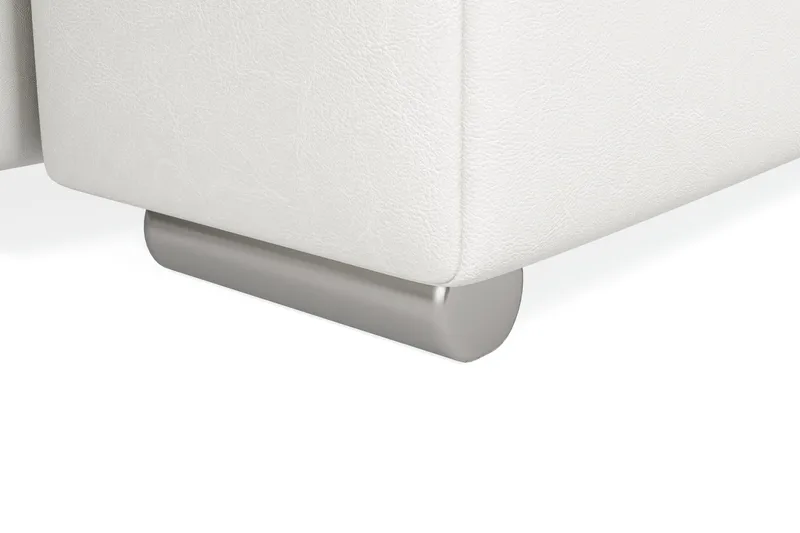 Dynir Hörnbäddsoffa Divan med Förvaring Höger - Vit/Ljusgrå - Möbler - Soffa - Skinnsoffa