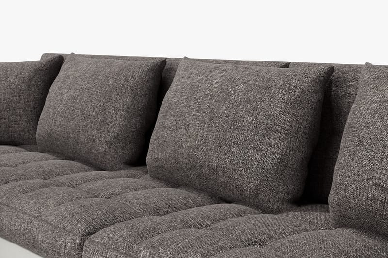 Dynir Hörnbäddsoffa Divan med Förvaring Vänster - Ljusgrå/Vit - Möbler - Soffa - Skinnsoffa