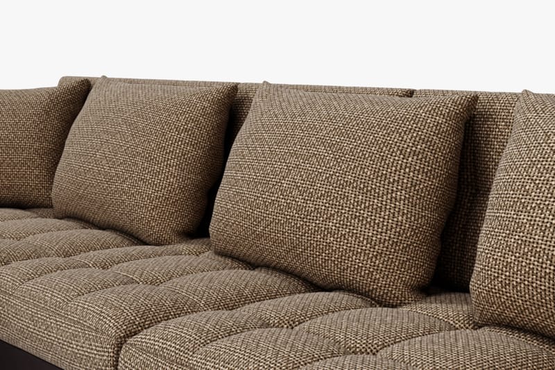Dynir Stor Hörnbäddsoffa Divan med Förvaring Vänster 350 cm Bred - Beige / Brun - Möbler - Soffa - Skinnsoffa