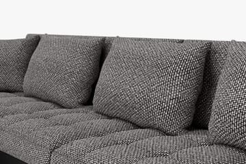 Dynir Stor Hörnbäddsoffa Divan med Förvaring Vänster - Grå / Svart - Möbler - Soffa - Skinnsoffa