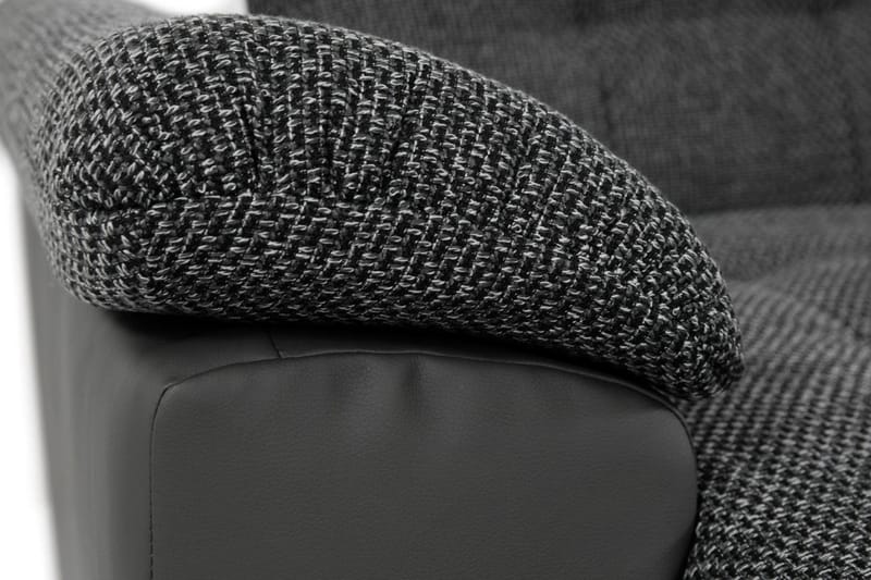 Dynir Stor Hörnbäddsoffa Divan med Förvaring Vänster - Grå / Svart - Möbler - Soffa - Skinnsoffa