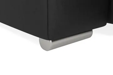 Dynir Stor Hörnbäddsoffa Divan med Förvaring Vänster - Grå / Svart - Möbler - Soffa - Skinnsoffa