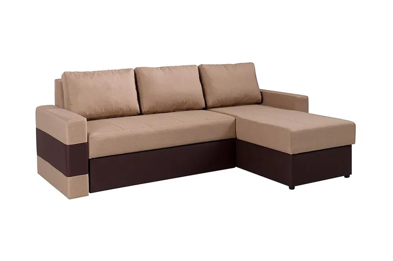 Gordia Divanbäddsoffa 234x82x156 cm - Beige - Möbler - Soffa - Skinnsoffa