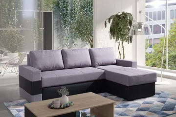 Gordia Divanbäddsoffa 234x82x156 cm - Grå - Möbler - Soffa - Skinnsoffa