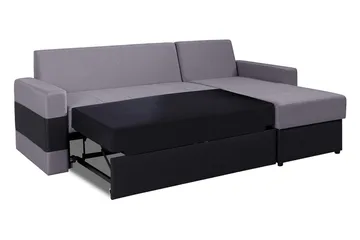 Gordia Divanbäddsoffa 234x82x156 cm - Grå - Möbler - Soffa - Skinnsoffa