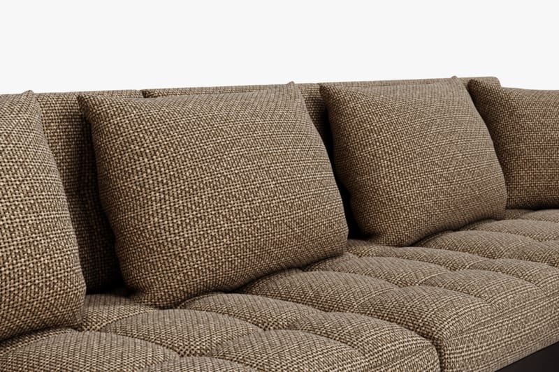 Hörnbäddsoffa Sororia Divan med Förvaring Höger - Beige/Brun - Möbler - Soffa - Skinnsoffa