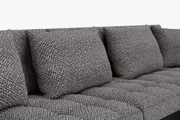 Hörnbäddsoffa Sororia Divan med Förvaring Höger - Svart/Grå - Möbler - Soffa - Skinnsoffa