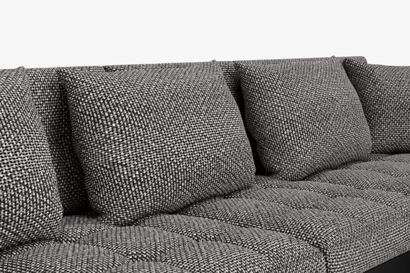 Hörnbäddsoffa Sororia Divan med Förvaring Höger - Svart/Grå - Möbler - Soffa - Skinnsoffa