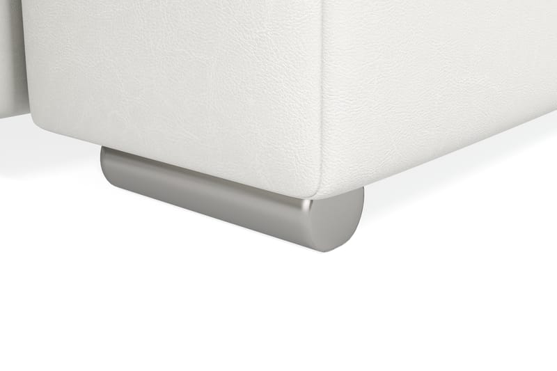 Hörnbäddsoffa Sororia Divan med Förvaring Höger - Vit/Ljusgrå - Möbler - Soffa - Skinnsoffa