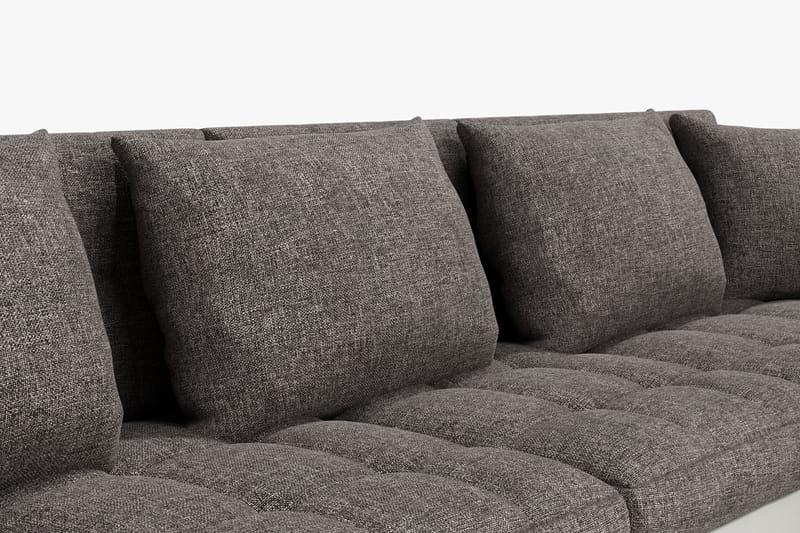 Hörnbäddsoffa Sororia Divan med Förvaring Höger - Vit/Ljusgrå - Möbler - Soffa - Skinnsoffa