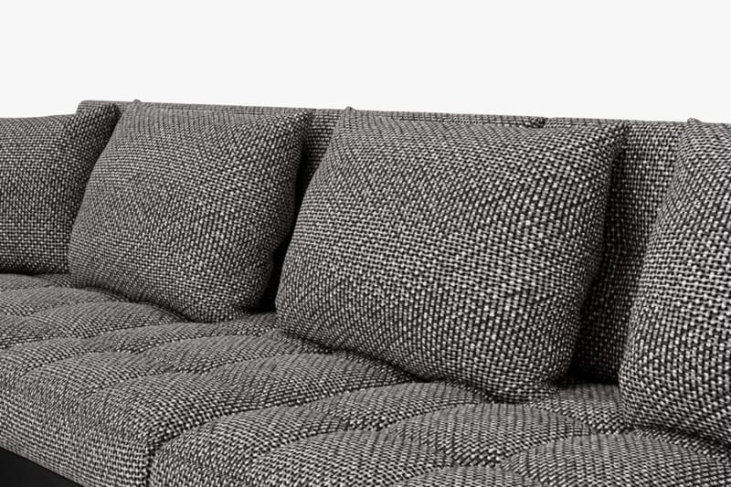 Hörnbäddsoffa Sororia Divan med Förvaring Vänster - Grå/Svart - Möbler - Soffa - Skinnsoffa