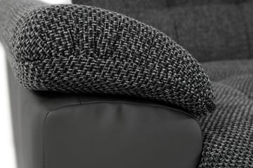 Hörnbäddsoffa Sororia Divan med Förvaring Vänster - Grå/Svart - Möbler - Soffa - Skinnsoffa