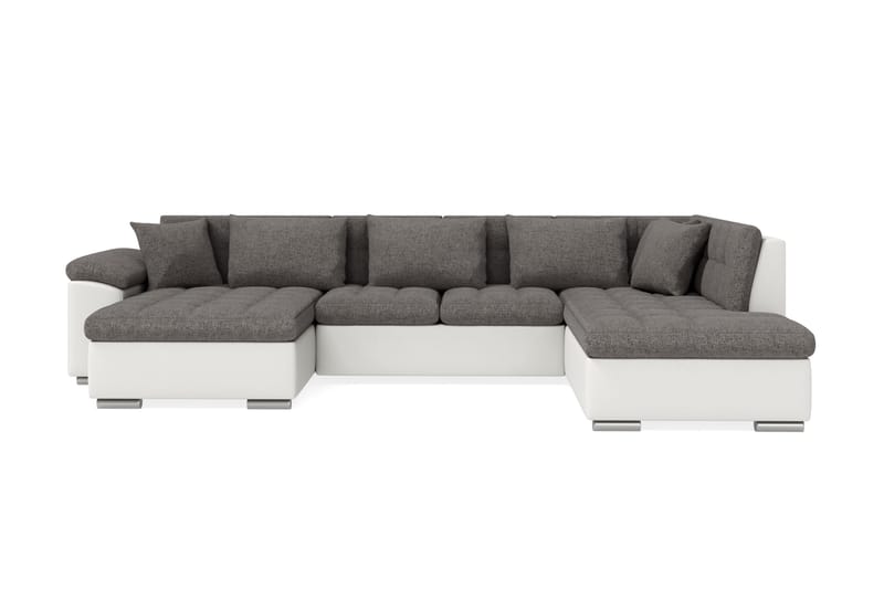 Hörnbäddsoffa Sororia Divan med Förvaring Vänster - Ljusgrå/Vit - Möbler - Soffa - Skinnsoffa
