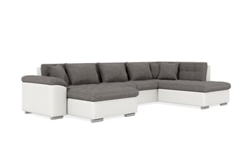 Hörnbäddsoffa Sororia Divan med Förvaring Vänster - Ljusgrå/Vit - Möbler - Soffa - Skinnsoffa