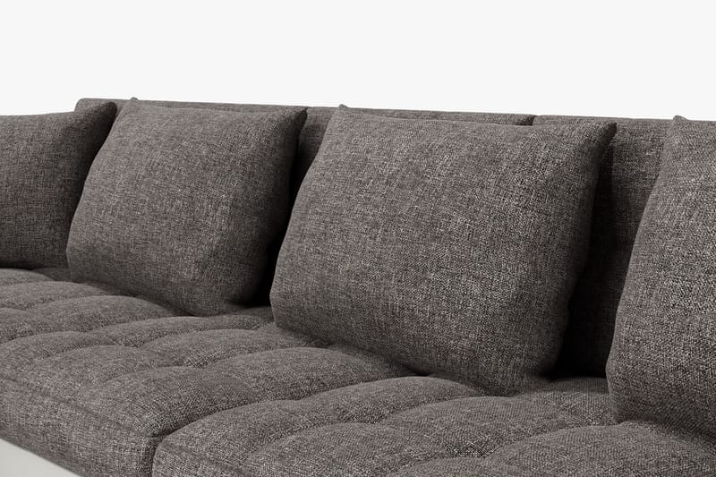 Hörnbäddsoffa Sororia Divan med Förvaring Vänster - Ljusgrå/Vit - Möbler - Soffa - Skinnsoffa