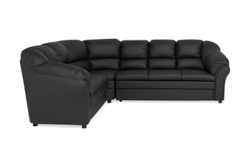 Hörnsoffa Salvador Höger - Svart/Konstläder - Möbler - Soffa - Skinnsoffa