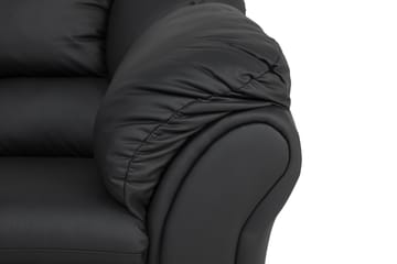 Hörnsoffa Salvador Höger - Svart/Konstläder - Möbler - Soffa - Skinnsoffa