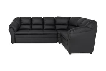 Hörnsoffa Salvador Vänster - Svart/Konstläder - Möbler - Soffa - Skinnsoffa