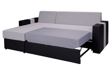 Hörnsoffa Twine Vänster - Grå/Svart - Möbler - Soffa - Skinnsoffa
