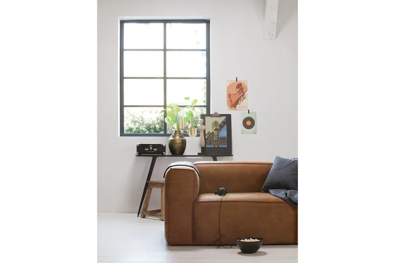 Harlow 3,5-sits Soffa Äkta Läder - Cognac - Möbler - Soffa - Skinnsoffa