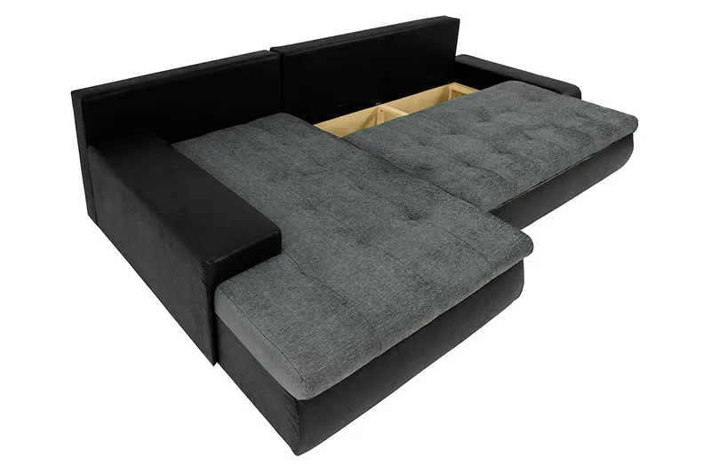 Irja Divanbäddsoffa 3-sits Vändbar - Svart - Möbler - Soffa - Skinnsoffa